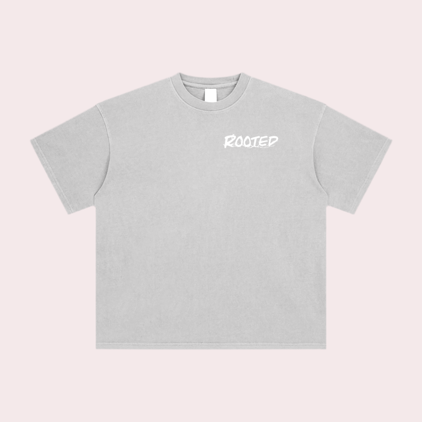 Unisex Enzyme Washed T-Shirt White Logo